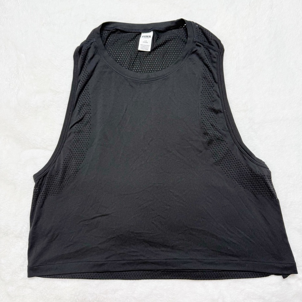PINK Victoria's Secret Black Muscle Tee Large